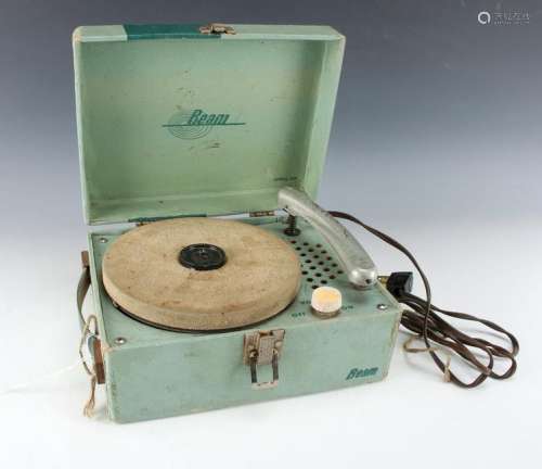 BEAM MODEL 330 PORTABLE RECORD PLAYER 50S