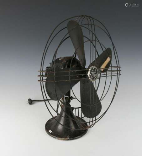 VINTAGE GE STEAMPUNK TABLE FAN C. 1890