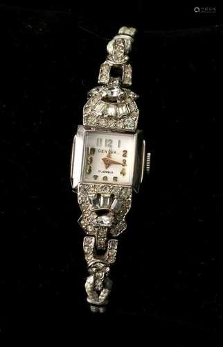 GENEVA 17 JEWEL RHINESTONE DRESS WATCH