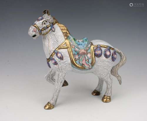 CLOISONNE HORSE STATUE