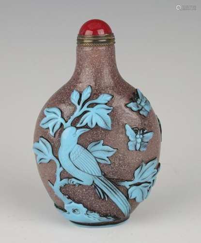 PEKING GLASS SNUFF BOTTLE