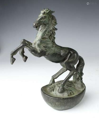 CHINESE BRONZE HORSE STATUE