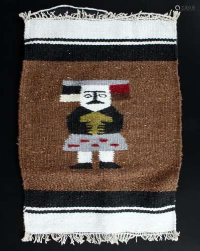 NATIVE AMERICAN RUG WITH CENTRAL MAN