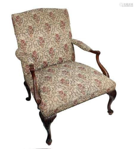 QUEEN ANNE STYLE ARM CHAIR