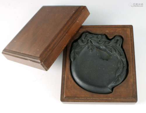 CARVED INK STONE IN BOX