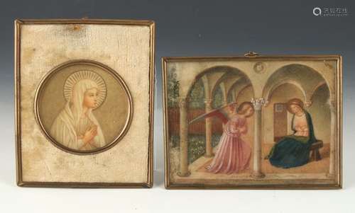 TWO PAINTED RELIGIOUS MINIATURES