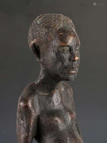 AFRICAN CARVED WOODEN NUDE MAN