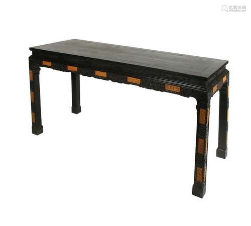 CARVED ZITAN PAINTING TABLE