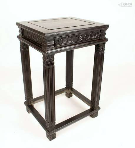 SQUARE CARVED ZITAN END TABLE