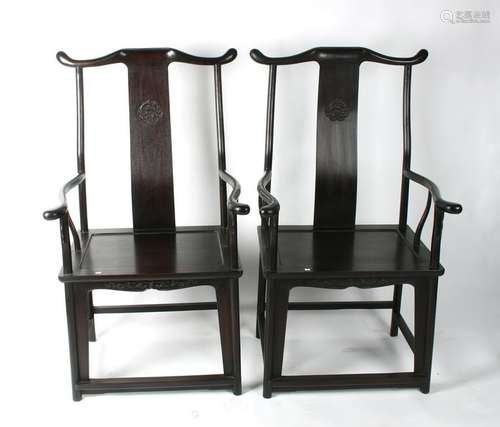 PAIR OF ZITAN OFFICER HAT CHAIRS