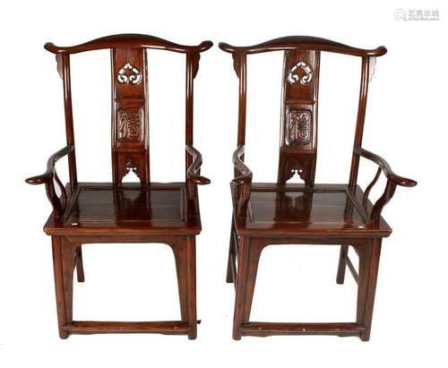 PAIR OF OFFICER HAT CHAIRS