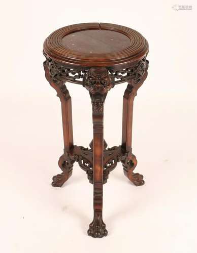 CARVED MARBLE TOP VASE STAND