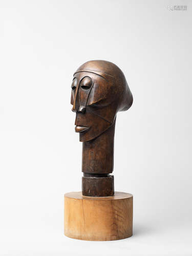 Head 52 x 18.5 x 26cm (20 1/2 x 7 5/16 x 10 1/4in) (not including base) Dumile Feni-Mhlaba(Zwelidumile Mxgazi) (South African, 1942-1991)