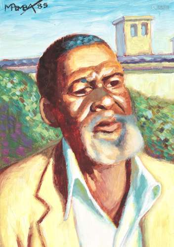 Man in deep thought George Milwa Mnyaluza Pemba(South African, 1912-2001)