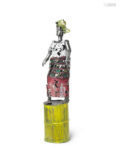 Barrel Woman 88 x 23 x 17cm (34 5/8 x 9 1/16 x 6 11/16in). Sokari Douglas Camp(Nigerian, born 1958)