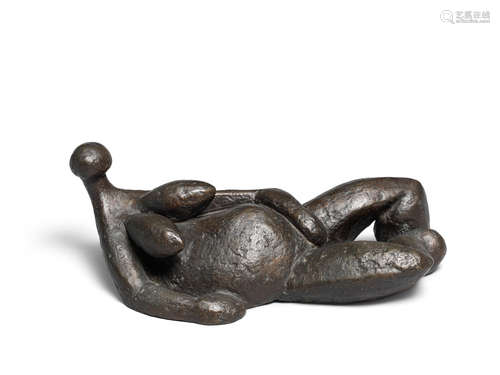 Reclining Nude I  9.5 x 12 x 12cm (3 3/4 x 4 3/4 x 4 3/4in). Sydney Alex Kumalo(South African, 1935-1988)