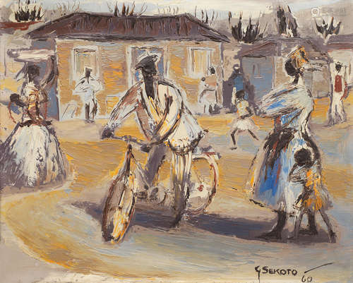 The Bicycle Gerard Sekoto(South African, 1913-1993)