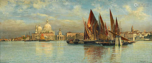 Friedrich Paul Nerly(Italian, 1824-1919) Veduta di Venezia