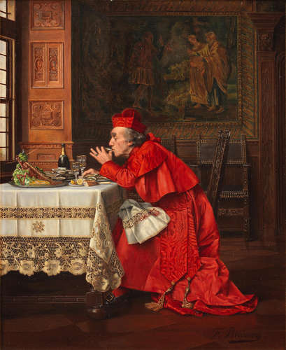 François Brunery(Italian, 1849-1926) Le gourmand