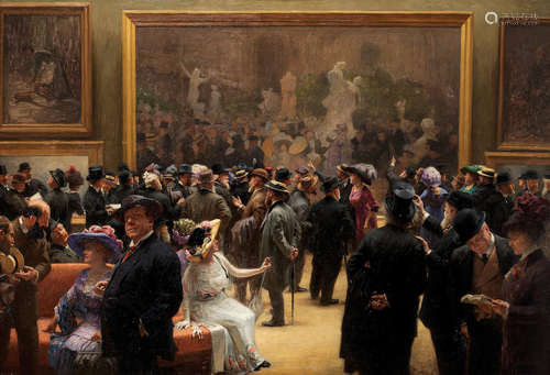 Henri Adolphe Laissement(French, 1854-1921) Au Salon des Artistes Français en 1911