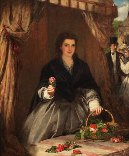 William Powell Frith, RA(British, 1819-1909) The flower seller