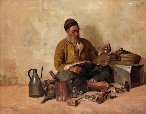 French Schoolcirca 1900 A craftsman at work