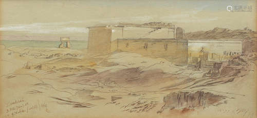 Edward Lear(British, 1812-1888) Ruins at Dendera, Egypt each 16.2 x 34.4cm (6 3/8 x 13 9/16in).