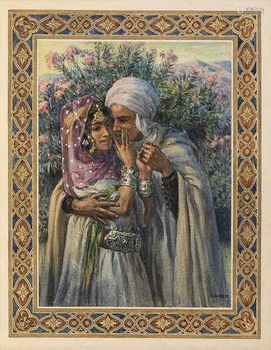 Alphonse Etienne Dinet(French, 1861-1929) Rabiâ el Kouloub ou Le Printemps des coeurs, Légendes sahariennes recueillies par Sliman-Ben-Ibrahim, traduites et illustrées par E. Dinet, [Piazza] L'Edition d'art, 1902