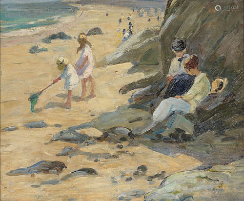 Dorothea Sharp, RBA, ROI(British, 1874-1955) On the sands