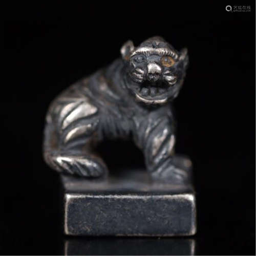CHINESE SILVER TIGER OFFICIAL SEAL