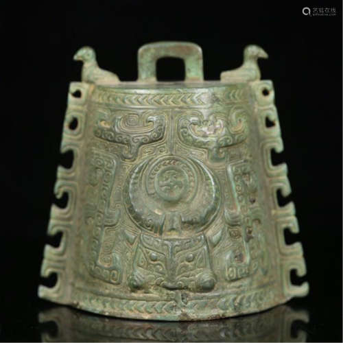 CHNESE ANCIENT BRONZE RITAL HANGED BELL
