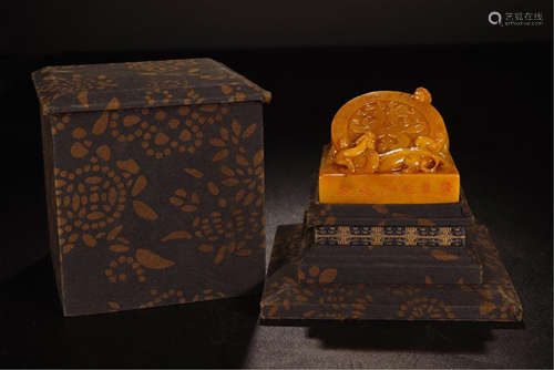 CHINESE TIANHUANG STONE DRAGON SEAL