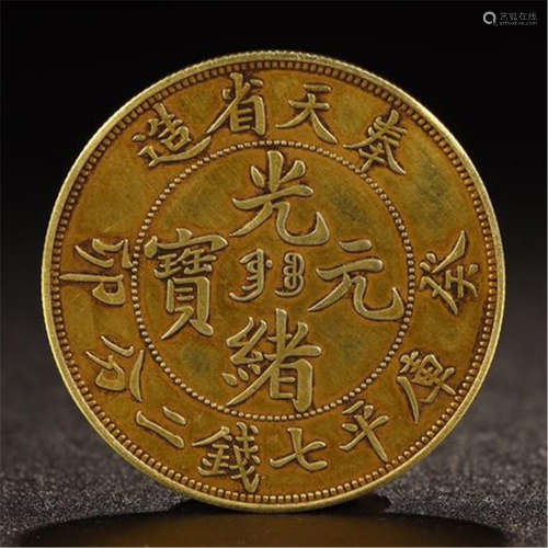 CHINESE PURE GOLD COIN QING DYNASTY