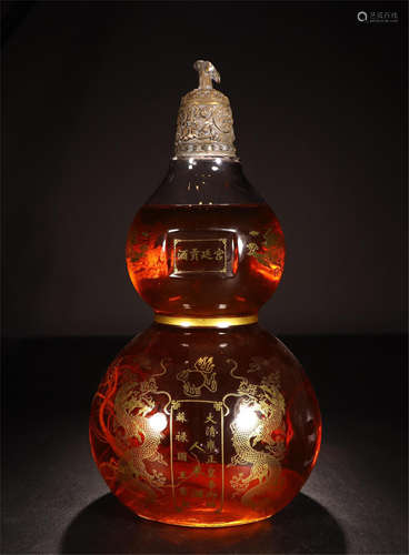 CHINESE WHITE WINE IN DOUBLE GOURD BOTTLE