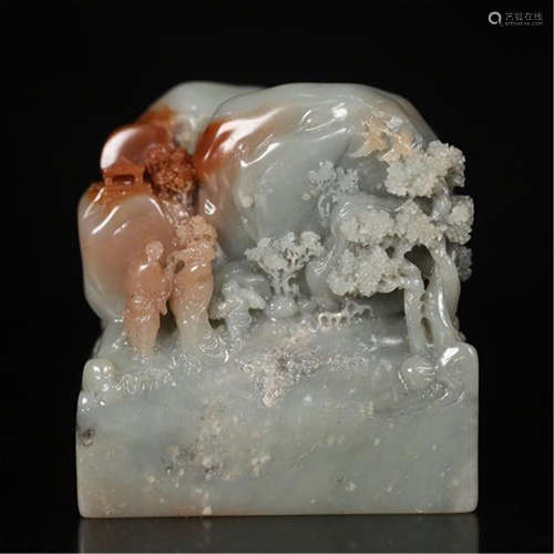 CHINESE SOAPSTONE SCHOLAR'S ROCK SEAL