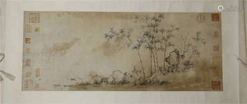 CHINESE SCROLL PAINTING OF BAMBOO