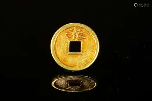 CHINESE PURE GOLD COIN LIAO DYNASTY