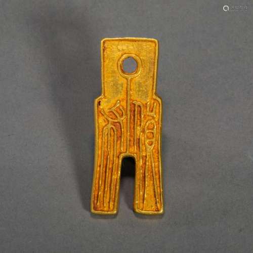 CHINESE PURE GOLD SHOVEL COIN HAN DYNASTY