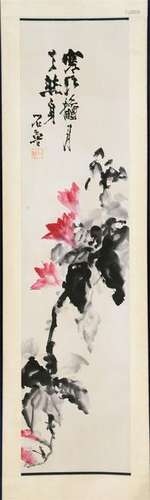 CHINESE SCROLL PAINTING OF FLOWER