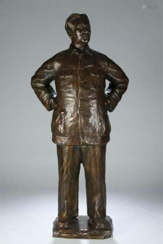 Bronze Mao Zedong Standing Statue