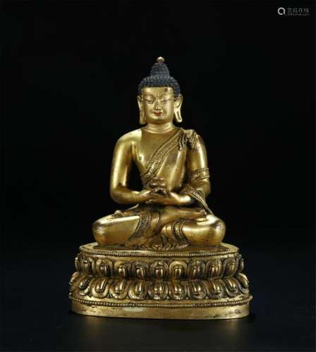 Gilt Bronze Shakyamuni Buddha