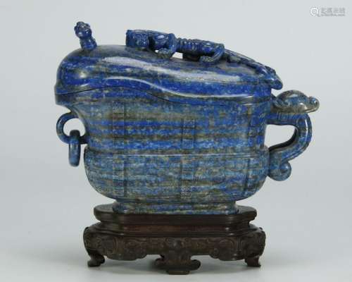 Lapis Lazuli Can with Handle