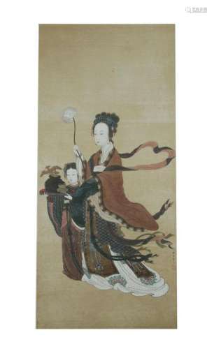 Chou Ying, Figures Painting Scroll