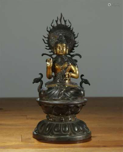 Silver,  Part of Gilt Buddha Statue