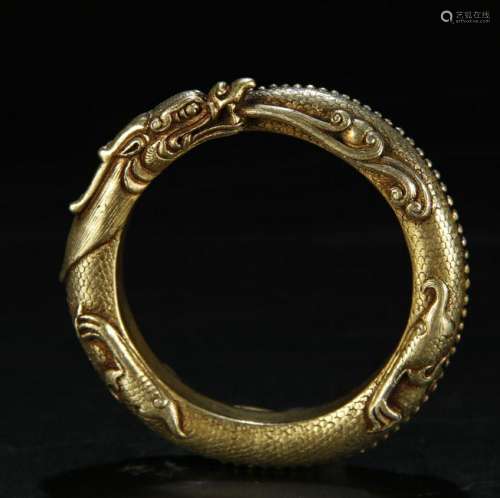 Gilt Bronze Dragon Bracelet