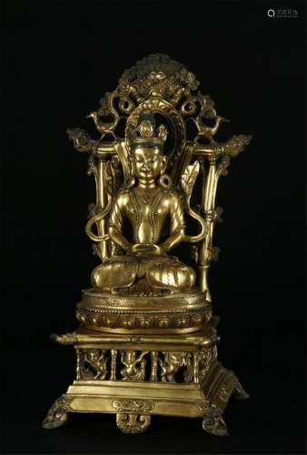 Gilt Bronze Buddha Statue