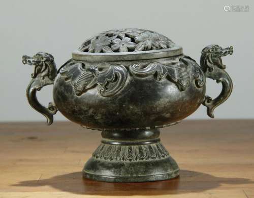 Bronze with Dragon Ears Incense Burner