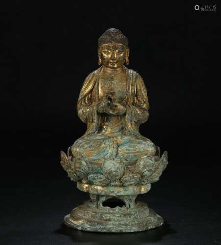 Gilt Bronze Shakyumi Buddha Statue