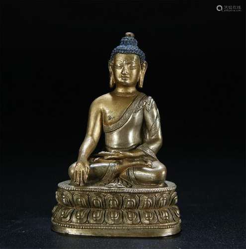 Gilt Bronze Shakyamuni Buddha