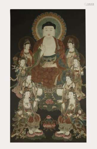 Buddha Painting in Silk